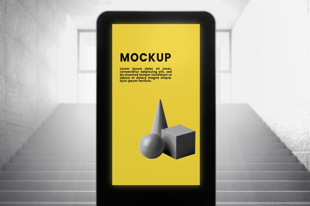 Urban Backlit Display System Mock-Up Psd