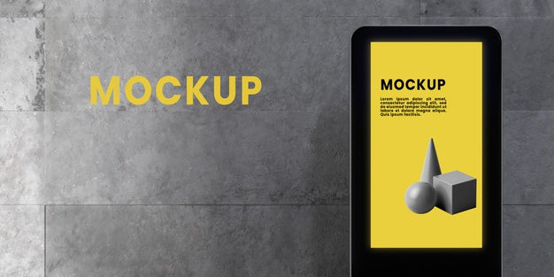 Urban Backlit Display System Mock-Up Psd