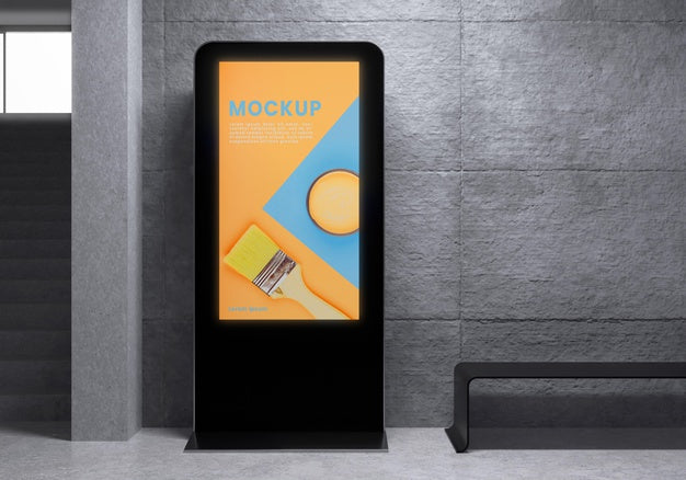 Urban Backlit Display System Mock-Up Psd