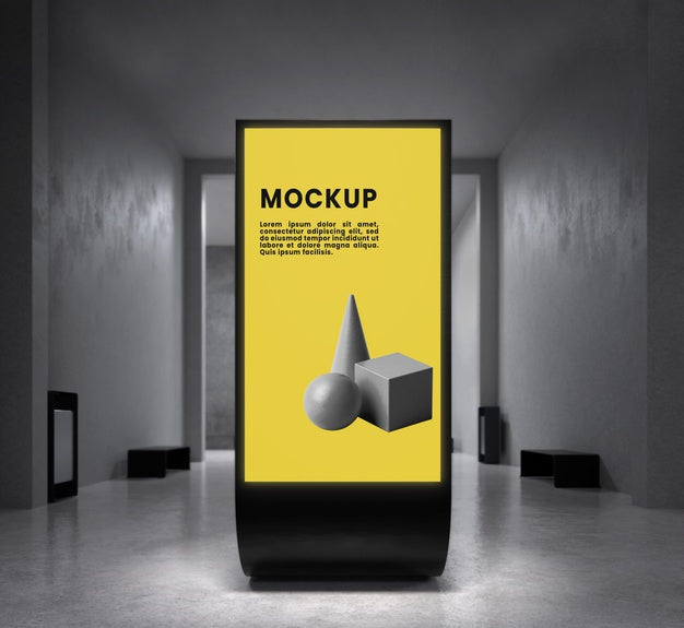 Urban Backlit Display System Mock-Up Psd