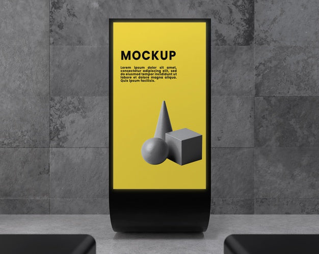 Urban Backlit Display System Mock-Up Psd