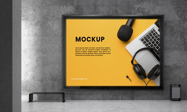 Urban Backlit Display System Mock-Up Psd