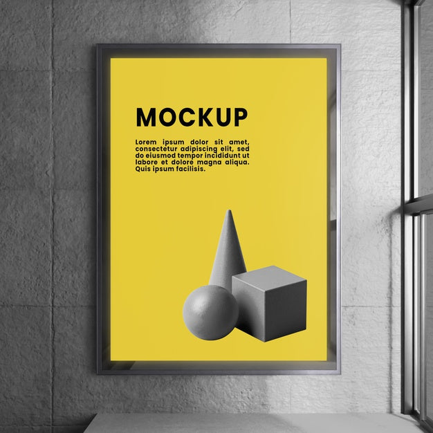 Urban Backlit Display System Mock-Up Psd