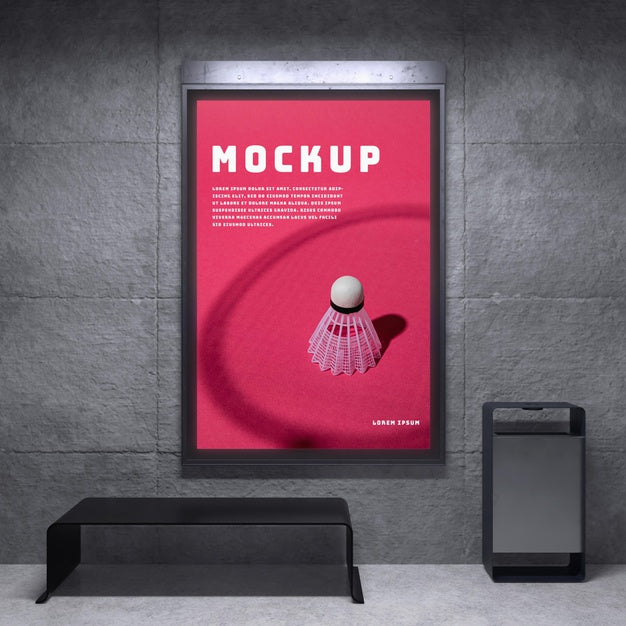 Urban Backlit Display System Mock-Up Psd