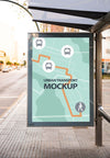 Urban Bus Stop With Mock-Up Psd