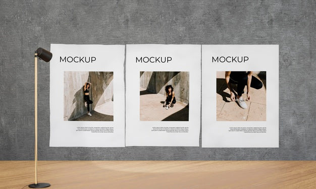 Urban Poster Grey Concrete Mock Up Psd