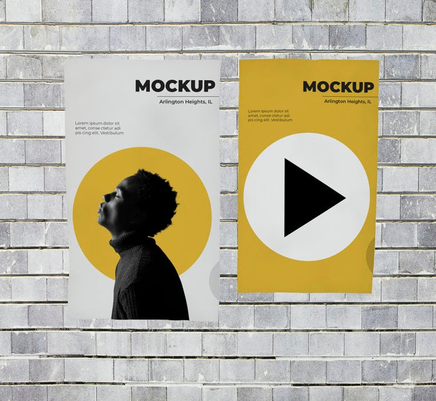 Urban Poster Grey Concrete Mock Up Psd