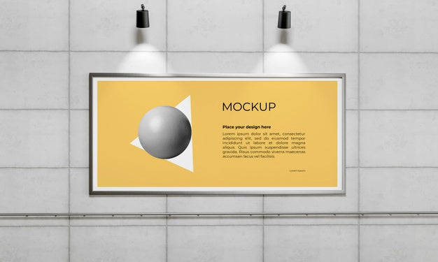Urban Poster Grey Concrete Mock Up Psd