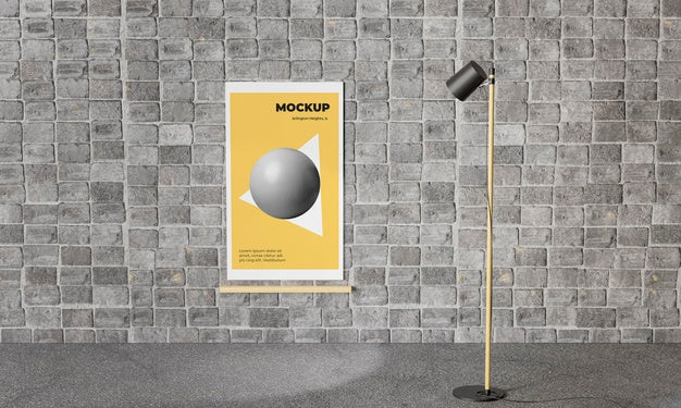 Urban Poster Grey Concrete Mock Up Psd