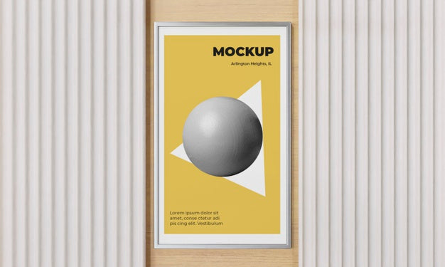 Urban Poster Grey Concrete Mock Up Psd