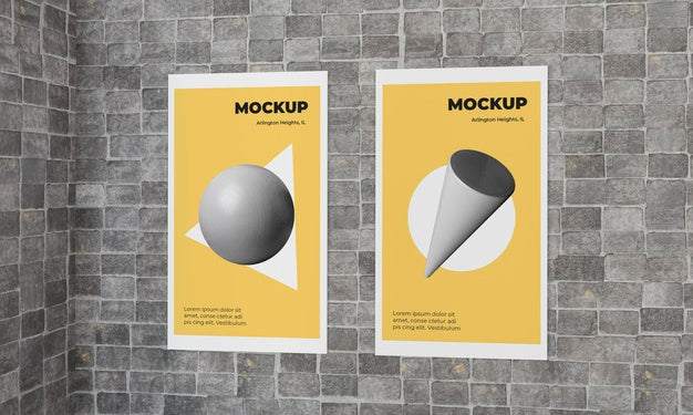 Urban Poster Grey Concrete Mock Up Psd