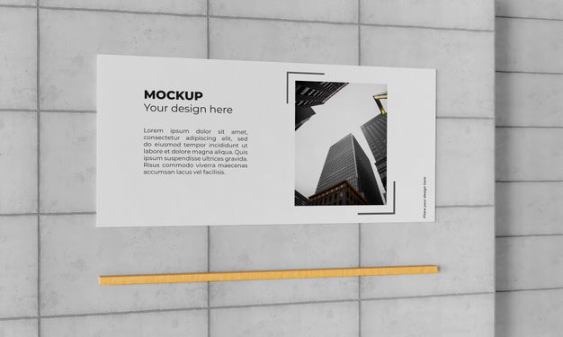 Urban Poster Grey Concrete Mock Up Psd