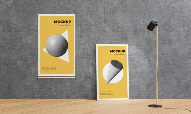 Urban Poster Grey Concrete Mock Up Psd