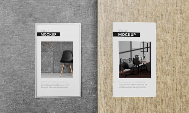 Urban Poster Grey Concrete Mock Up Psd