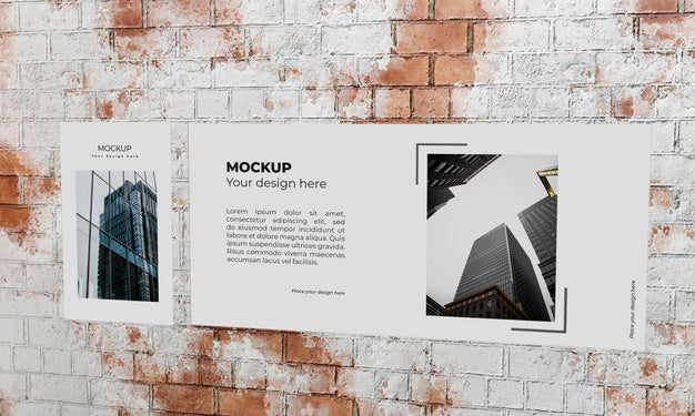 Urban Poster Grey Concrete Mock Up Psd