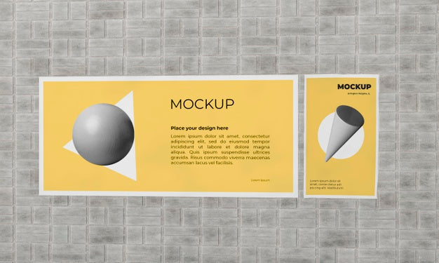 Urban Poster Grey Concrete Mock Up Psd