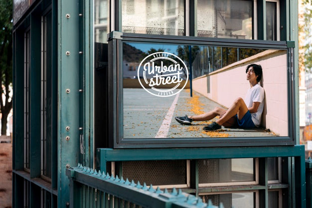 Urban Street Billboard Mock-Up Psd