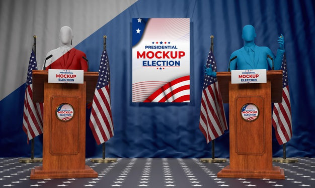 Us Elections Concept Mock-Up Psd