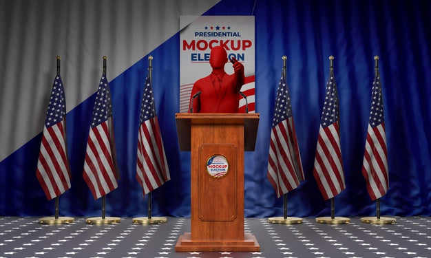 Us Elections Concept Mock-Up Psd