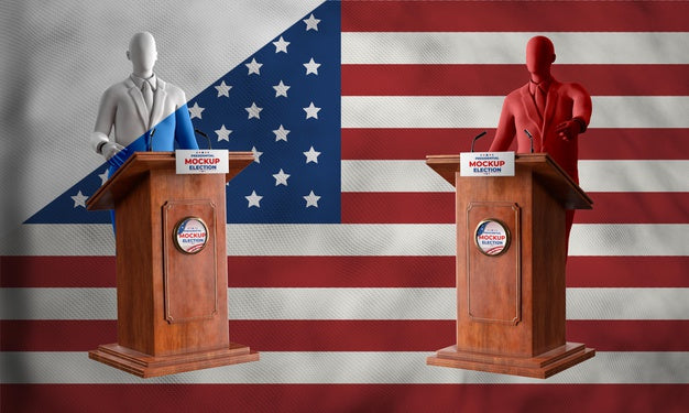 Us Elections Concept Mock-Up Psd