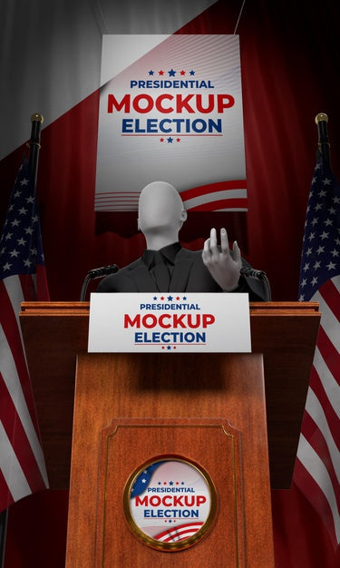 Us Elections Concept Mock-Up Psd
