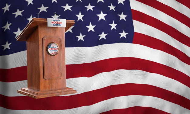 Us Elections Concept Mock-Up Psd
