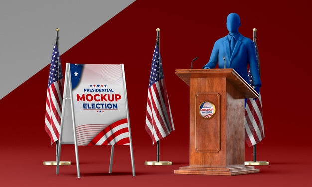 Us Elections Concept Mock-Up Psd