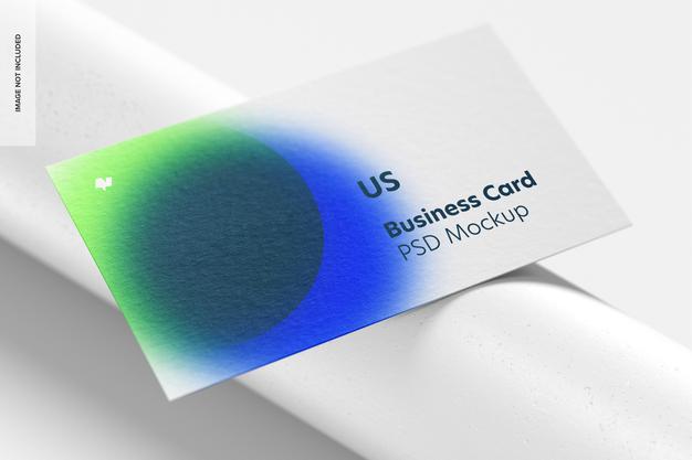 Us Landscape Business Card Mockup Psd