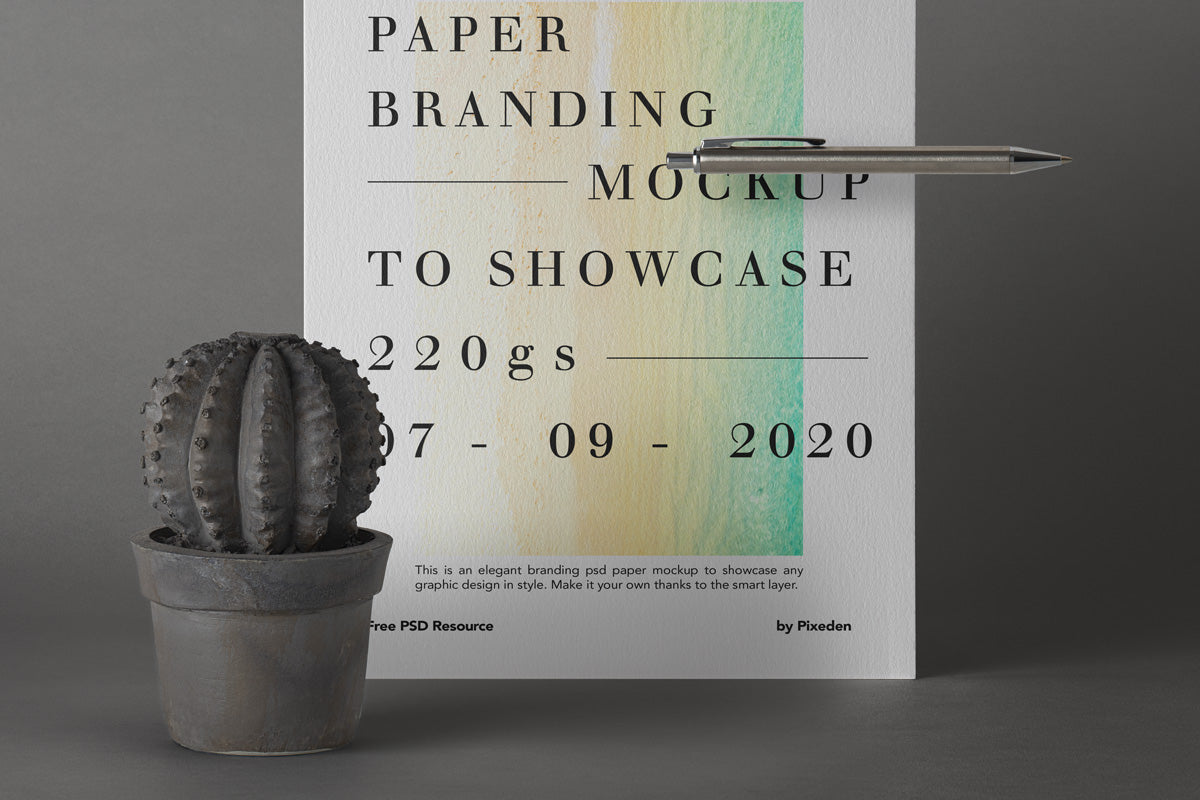 Us Letter Brand Paper Mockup