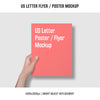 Us Letter Flyer Or Poster Mockup With Hand Holding It Psd