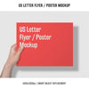 Us Letter Flyer Or Poster Mockup With Hand Psd