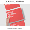 Us Letter Flyer Or Poster Mockups With Hand Picking One Psd