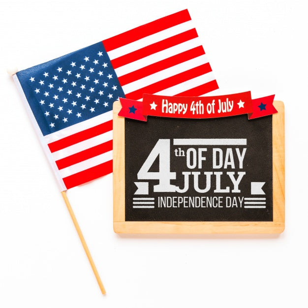 Usa Independence Day Mockup With Slate Psd