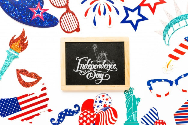 Usa Independence Day Mockup With Slate Psd