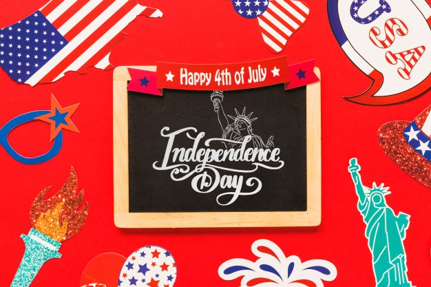 Usa Independence Day Mockup With Slate Psd