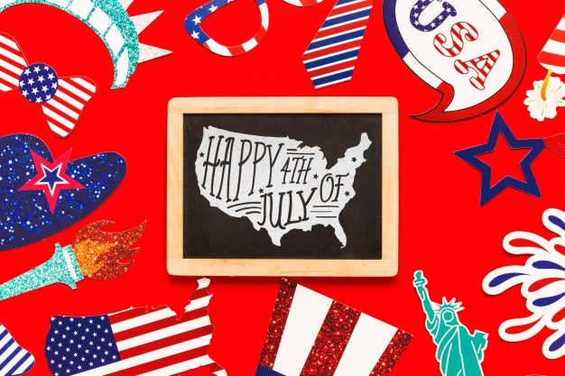 Usa Independence Day Mockup With Slate Psd