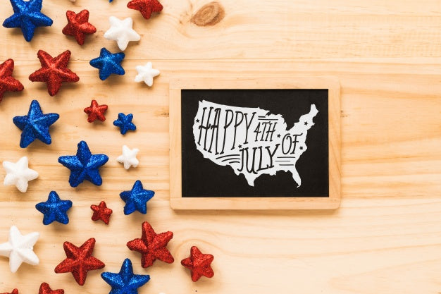 Usa Independence Day Mockup With Slate Psd