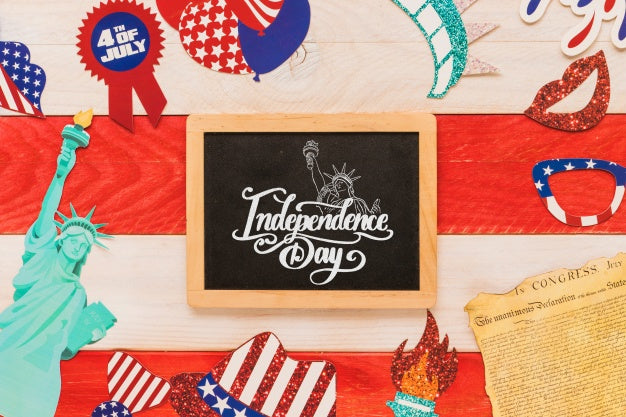 Usa Independence Day Mockup With Slate Psd