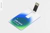 Usb Cards Mockup, Top View Psd