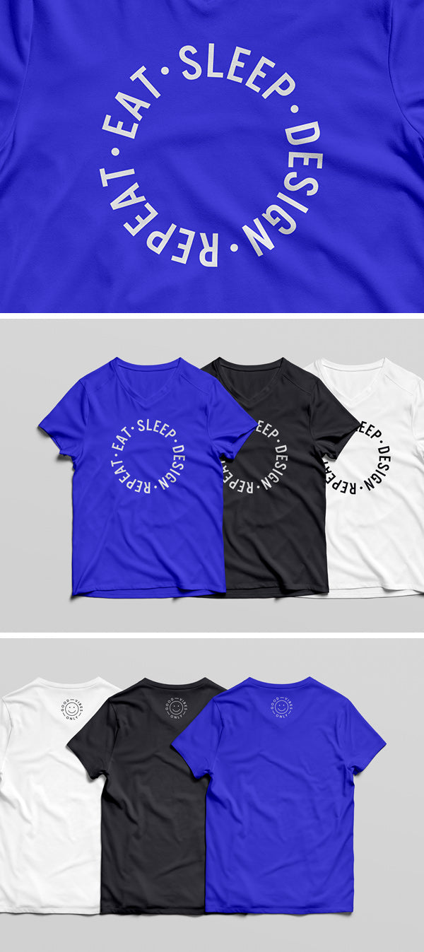 V-Neck T-Shirt Mockup Psd