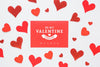 Valentine Card Mockup With Composition Of Objects Psd