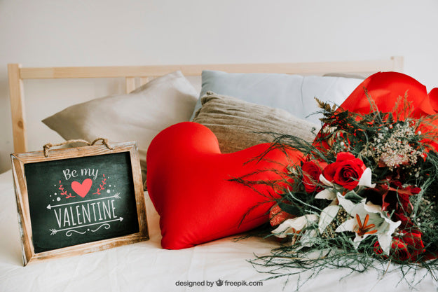 Valentine Elements And Frame Mockup Psd