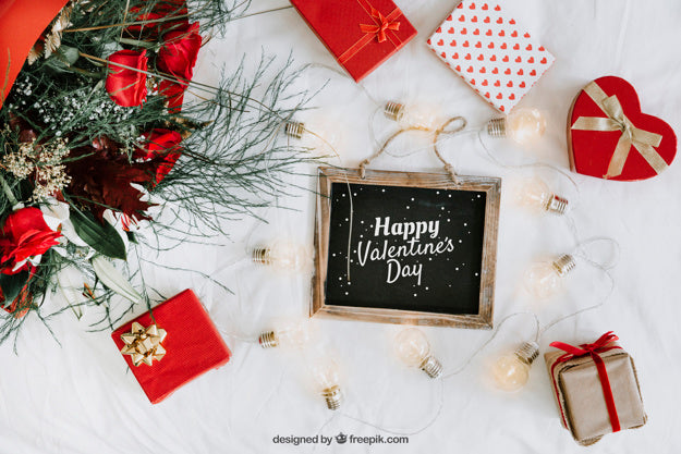 Valentine Elements And Frame Mockup Psd