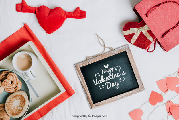 Valentine Elements And Frame Mockup Psd