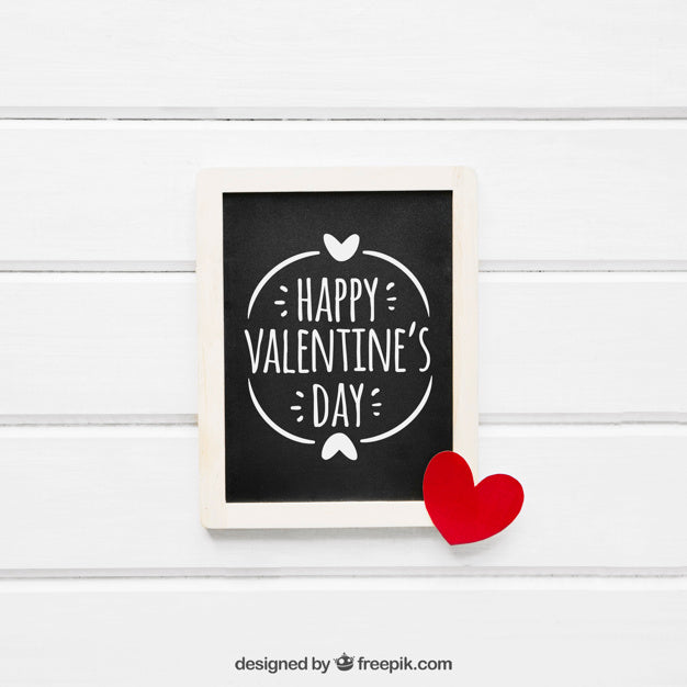 Valentine Elements And Frame Mockup Psd