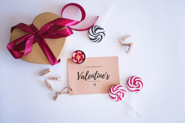Valentine Elements Mockup Psd