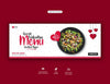 Valentine Food Menu And Restaurant Facebook Cover Template Psd