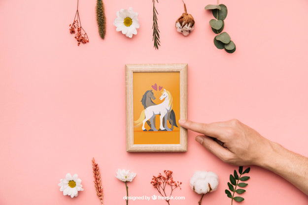 Valentine Frame Mockup Psd