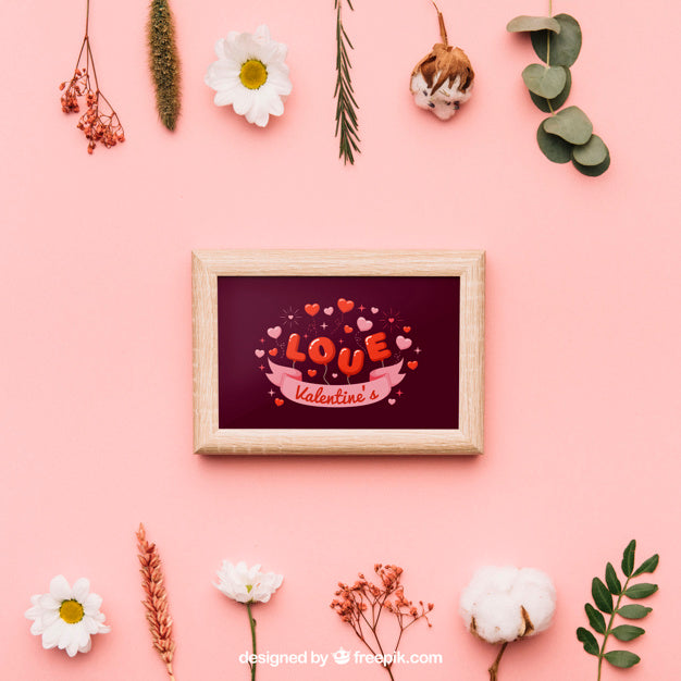 Valentine Frame Mockup Psd