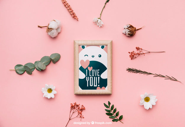Valentine Frame Mockup Psd